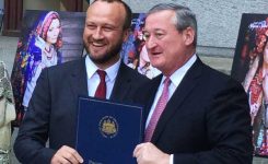 The proclamation was accepted from Mayor Kenney by the Honorable Ihor Sybiha, Consul General of Ukraine in New York, who addressed the audience.
